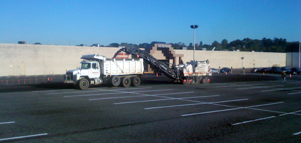 Asphalt Maintenance, Inc. - Malvern PA, Before & After large scale paving project.
