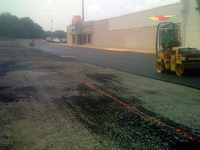 Asphalt Maintenance, Inc. - Malvern PA, Before & After large scale paving project.